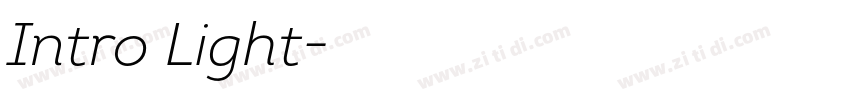 Intro Light字体转换